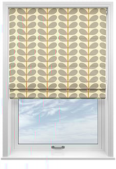 Orla Kiely Two Colour Stem, Warm Grey - Roman Blind